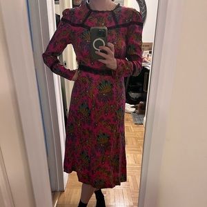 Sandro silk midi dress